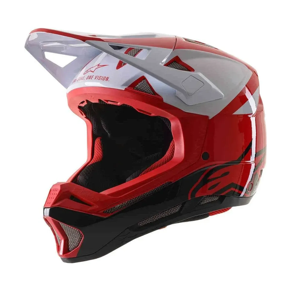 Alpinestars Missile Pro Cosmos Helmet Red White Glossy